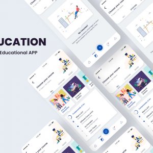 01Online Education Mobile app ui kit